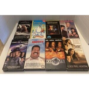 VHS TAPES For VCR CLASSIC ACTION/DRAMA TITLES LOT of 8 Titles